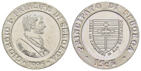 Gettone-medaglia Principato di Seborga - Giorgio I principo di Seborga 1996 - gr. 7,6; mm 26

SPEDIZIONE IN TUTTO IL MONDO - WORLDWIDE SHIPPING