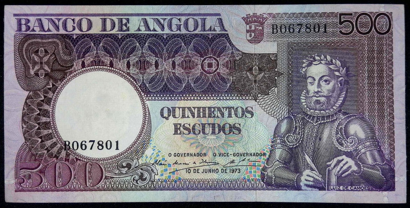 Angola - Provincia d'oltremare del Portogallo (1951-1975) - 500 Escudos 1973 - P...