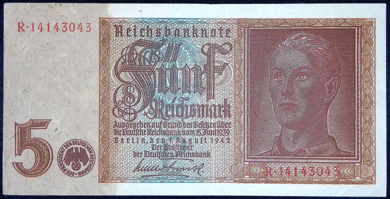 Germania - Terzo Reich (1933-1945) - 5 Reichsmark 1942 - P# 186

SPL

SPEDIZ...