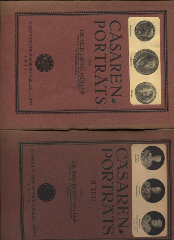 MULLER E. - Casaren Portrats. Bonn, 1914\1920. 2 vol. completo. pp.39, tavv. 4, ...