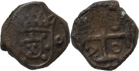 Índia Portuguesa - Portuguese India
D. Pedro Regente (1667-1683)
2 Bazarucos D-O 1670
AG: 03.02 4.89 g
BC / Fine