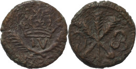 Índia Portuguesa - Portuguese India
D. João V (1706-1750)
10 réis 1735 D-B Damão para Baçaim
AG: 50.01 14.92 g
BC / Fine