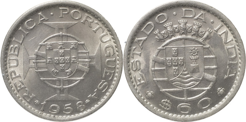 Índia Portuguesa - Portuguese India
República (1910-Presente)
60 centavos 1958
A...