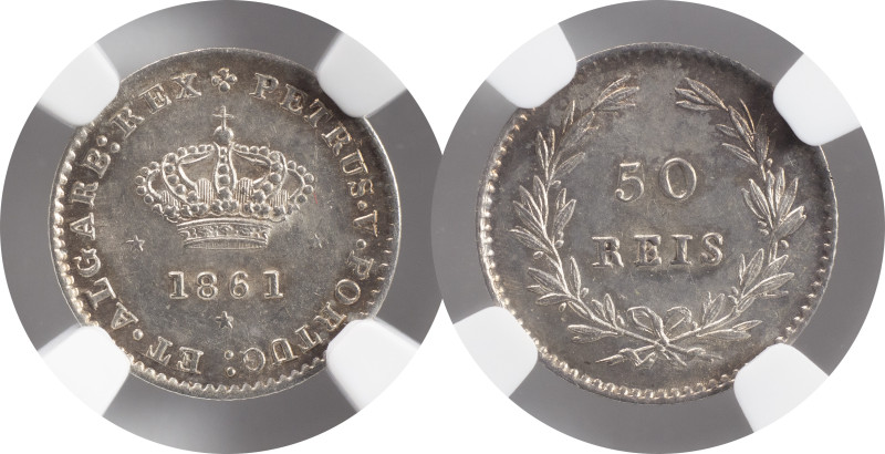 Moedas Certificadas - Certified Coins
Portugal D. Pedro V 50 reis 1861 Lisboa
NG...