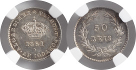 Moedas Certificadas - Certified Coins
Portugal D. Pedro V 50 reis 1861 Lisboa
NGC MS 62