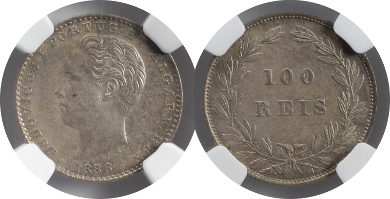 Moedas Certificadas - Certified Coins
Portugal D. Luís I 100 reis 1886 Lisboa
NG...