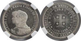 Moedas Certificadas - Certified Coins
Portugal D. Carlos I 500 reis 1898 Lisboa
Descoberta da Índia
NGC MS 64 PL