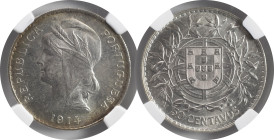 Moedas Certificadas - Certified Coins
Portugal República 50 centavos 1914 Lisboa
NGC MS 62