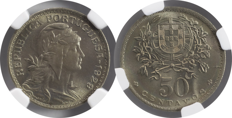 Moedas Certificadas - Certified Coins
Portugal República 50 centavos 1929 Lisboa...