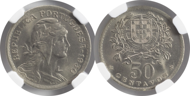 Moedas Certificadas - Certified Coins
Portugal República 50 centavos 1930 Lisboa...
