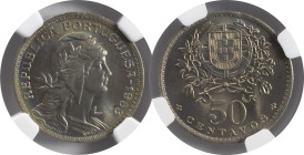 Moedas Certificadas - Certified Coins
Portugal República 50 centavos 1953 Lisboa
NGC MS 66
