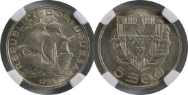 Moedas Certificadas - Certified Coins
Portugal República 5 escudos 1932 Lisboa
NGC MS 63