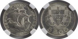 Moedas Certificadas - Certified Coins
Portugal República 5 escudos 1937 Lisboa
NGC MS 62