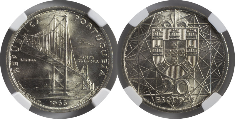 Moedas Certificadas - Certified Coins
Portugal República 20 escudos 1966 Lisboa
...