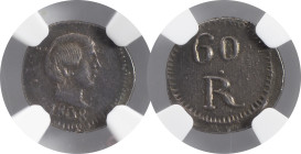 Moedas Certificadas - Certified Coins
Índia Portuguesa - Portuguese India D. Pedro V 60 Réis 1858 Goa
NGC AU 55