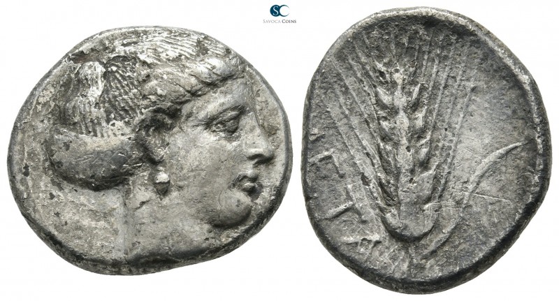 Lucania. Metapontion circa 400-340 BC. 
Stater AR

21mm., 7,19g.

Head of D...