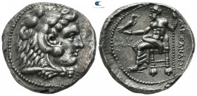 Kings of Macedon. Tyre. Philip III Arrhidaeus 323-317 BC. In the name and types of Alexander III. Struck under Laomedon. Dated RY 29 (?) of 'Ozmilk (=...