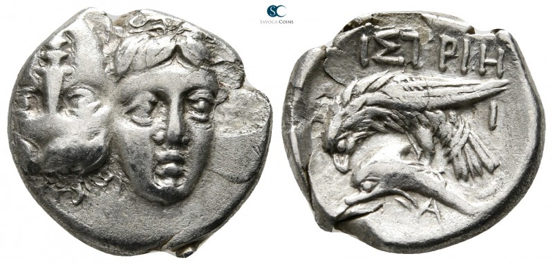 Moesia. Istros circa 400-300 BC. 
Drachm AR

17mm., 4,92g.

Facing male hea...