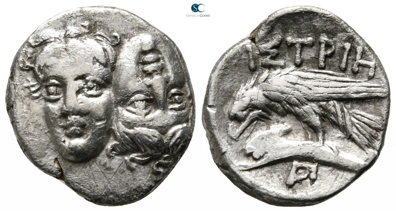 Moesia. Istros circa 400-300 BC. 
Drachm AR

18mm., 4,99g.

Facing male hea...