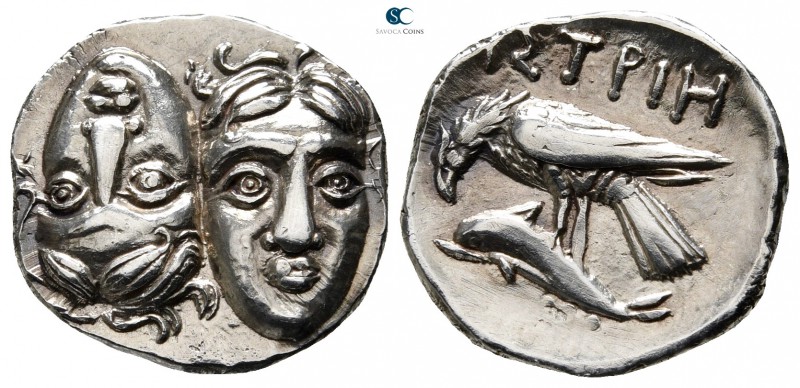 Moesia. Istros circa 400-300 BC. 
Drachm AR

18mm., 4,91g.

Facing male hea...