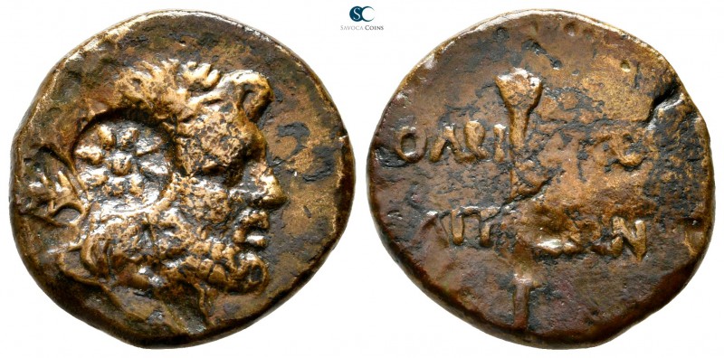 Sarmatia. Olbia circa 120-75 BC. 
Bronze Æ

21mm., 5,68g.

Laureate head of...