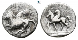 Akarnania. Leukas 440-400 BC. Diobol AR
