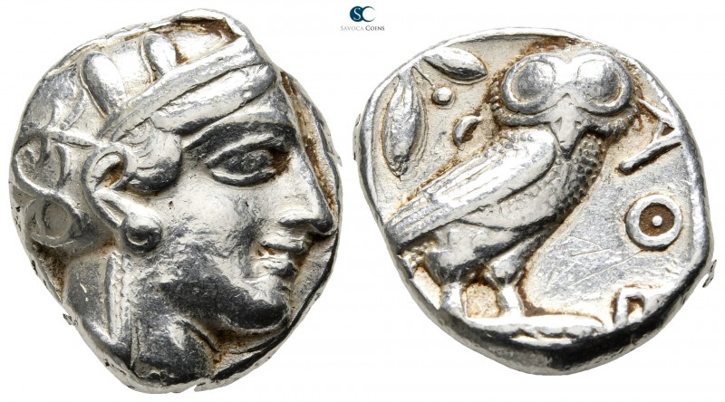 Attica. Athens circa 454-404 BC. 
Tetradrachm AR

23mm., 17,07g.

Head of A...