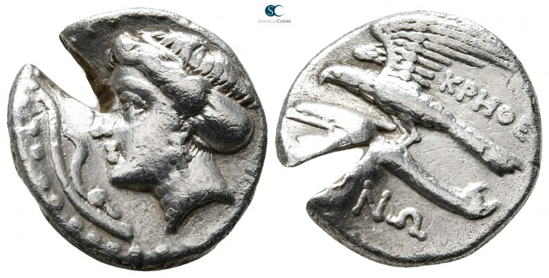 Paphlagonia. Sinope 330-300 BC. 
Drachm AR

18mm., 5,92g.

Head of nymph le...