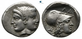 Mysia. Lampsakos 390-330 BC. Diobol AR