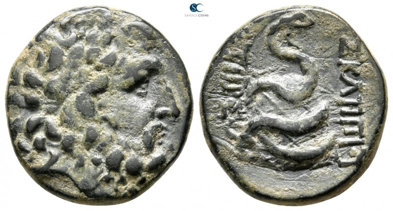 Mysia. Pergamon 150-120 BC. 
Bronze Æ

21mm., 7,23g.

Laureate head of Askl...
