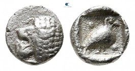 Ionia. Miletos  circa 525-500 BC. Tetartemorion AR