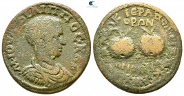 Phrygia. Hierapolis . Philip II as Caesar AD 244-247. Homonoia-issue with Sardeis. Bronze Æ
