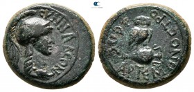 Phrygia. Synnada. Pseudo-autonomous issue AD 41-54. Artemon, tropheus and high priest. Bronze Æ