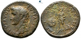 Divus Augustus Died AD 14. Restitution issue struck under Titus, AD 80/1. Rome. Dupondius Æ