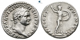 Domitian as Caesar AD 69-81. Struck AD 80. Rome. Denarius AR