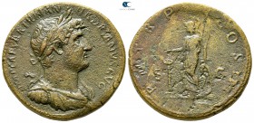 Hadrian AD 117-138. Struck AD 119-121. Rome. Sestertius Æ