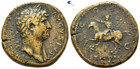 Hadrian AD 117-138. Struck circa AD 124-128. Rome. Sestertius Æ