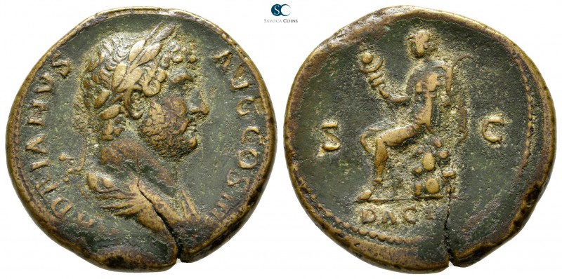 Hadrian AD 117-138. Struck circa AD 134-138. Rome
As Æ

28mm., 11,80g.

[H]...