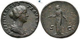 Faustina II AD 147-175. Rome. Sestertius Æ