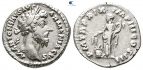 Marcus Aurelius AD 161-180. Struck AD 165. Rome. Denarius AR