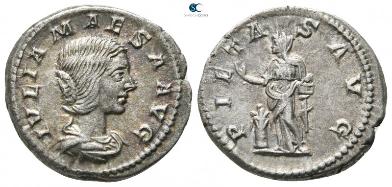 Julia Maesa AD 218-224. Rome
Denarius AR

20mm., 3,44g.

IVLIA MAESA AVG, d...
