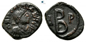 Justinian I AD 527-565. Thessalonica. 2 Nummi AE
