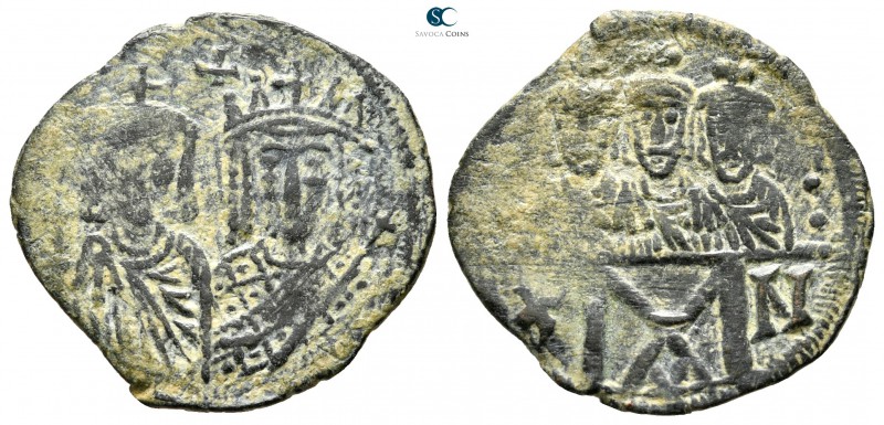 Constantine VI with Irene AD 780-797. Constantinople
Follis Æ

23mm., 2,53g....