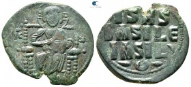 Attributed to Constantine IX Monomachus AD 1042-1055. Constantinople. Anonymous follis Æ. Class D