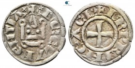 Charles I and II AD 1278-1289. Achaia. Denar AR