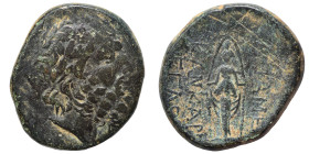 PHRYGIA. Apameia. After 133 BC. Ae (bronze, 8.31 g, 22 mm), Kankaros (Eglogistes) magistrate. Laureate head of Zeus right Rev. AΠAME[ΩN] / KANKAP[OY] ...
