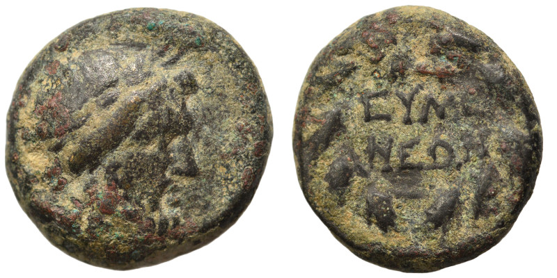 PHRYGIA. Eumeneia. Circa 200-133 BC. Ae (bronze, 3.56 g, 14 mm). Laureate head o...