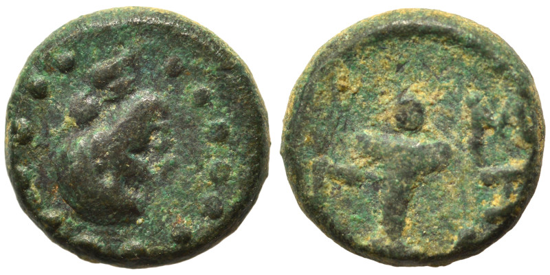 Greek. Ae (bronze, 1.02 g, 9 mm). Fine.