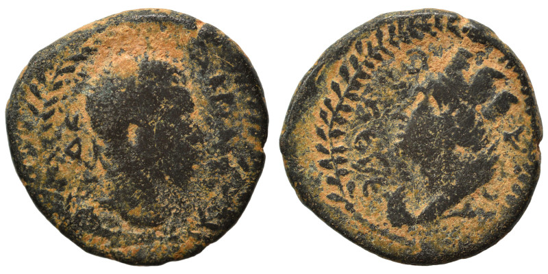 MESOPOTAMIA. Edessa. Macrinus, 217-218. Ae (bronze, 4.64 g, 20 mm). Laureate, dr...