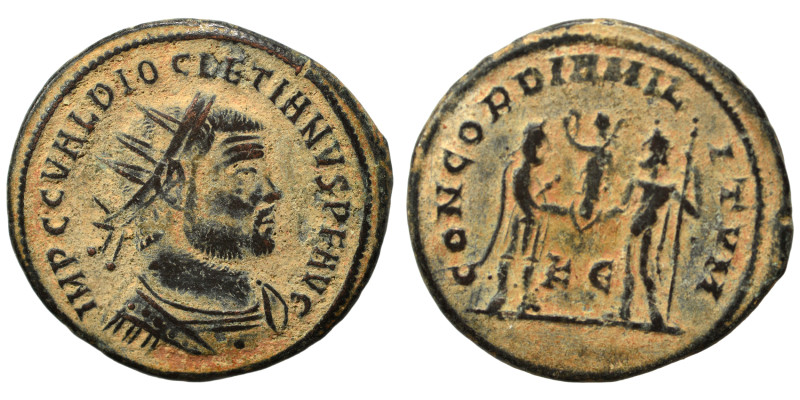 Diocletian, 284-305. Radiate (bronze, 3.53 g, 21 mm), Cyzicus. IMP C C VAL DIOCL...